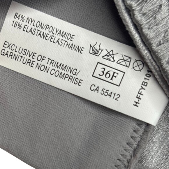 ⭐ NWT Fit Fully Yours Maxine Moulded Bra • Silver Stripe • 36F ⭐ - Picture 5 of 7